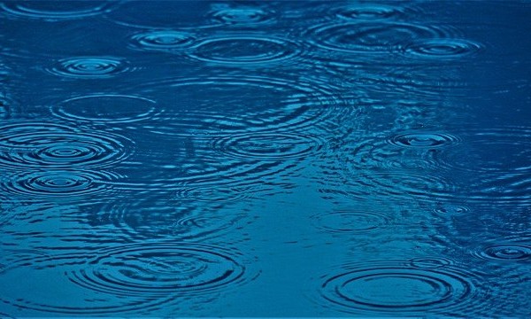 雨　焚き火
